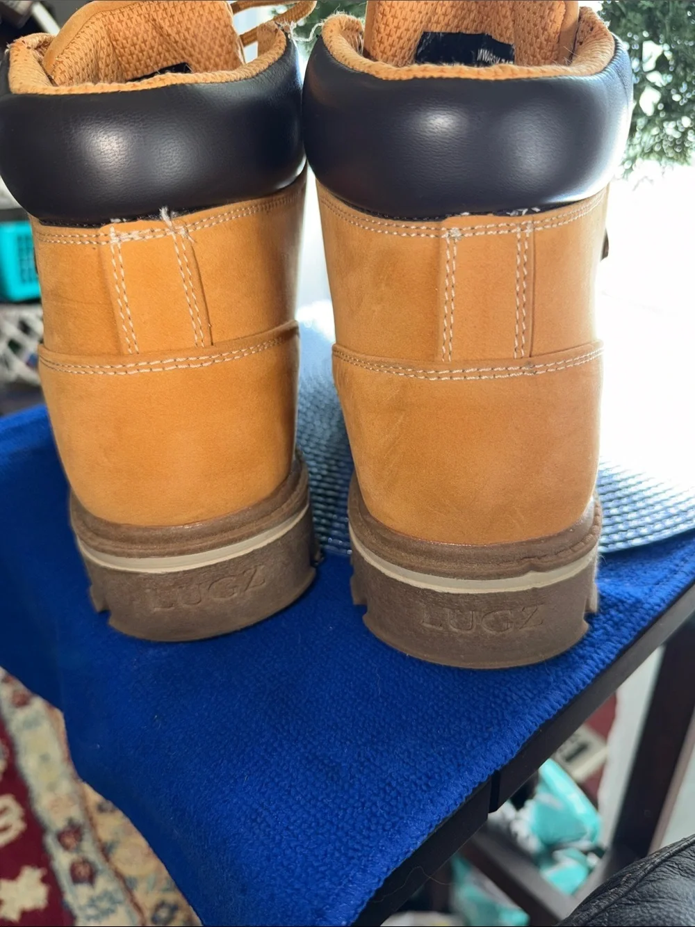 Lugz Wheat Suede Lace-Up Work Boots